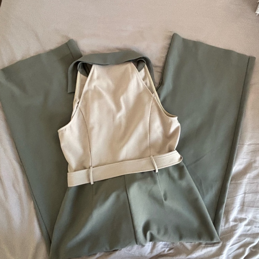 Green Racerback Jumpsuit - Picture 6 of 6